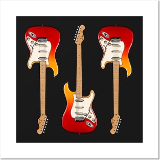 Triple Tequila Sunrise Stratocaster Posters and Art